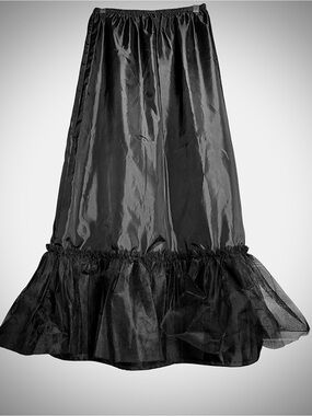 Vintage Black Half Slip Taffeta Tulle Crinoline